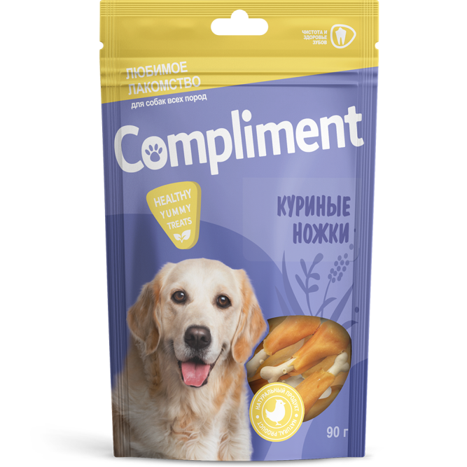 Compliment лакомство для собак всех пород Куриные ножки - 90 г