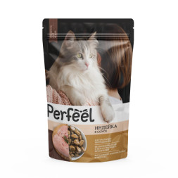 Perfeel влажный корм для взрослых кошек с индейкой, в соусе, в паучах - 75 г х 28 шт