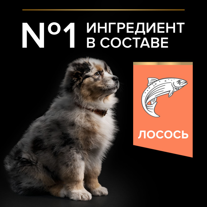 Pro Plan Sensitive Skin сухой корм для щенков средних пород с чувствительной кожей, с лососем - 3 кг