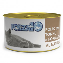 Forza10 Natural Pollo Tonno Formaggio влажный корм для взрослых кошек с курицей, сыром и тунцом  - 75 г х 24 шт