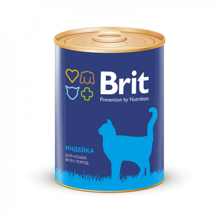 Консервы Brit Premium Turkey для кошек всех пород с индейкой - 340 г х 12 шт