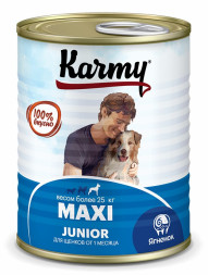 Karmy Maxi Junior влажный корм для щенков крупных пород с ягненком, в консервах - 340 г х 12 шт