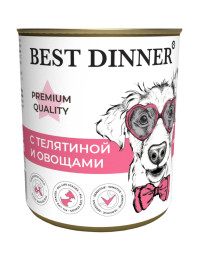Best Dinner Premium консервы для собак с телятиной и овощами - 340 г х 6 шт