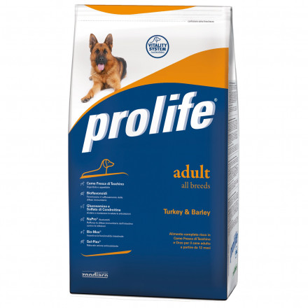 Prolife Dog Adult сухой корм для собак с индейкой и ячменем - 15 кг