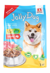 Зоогурман Jolly Dog сухой корм для взрослых собак, с говядиной - 3 кг