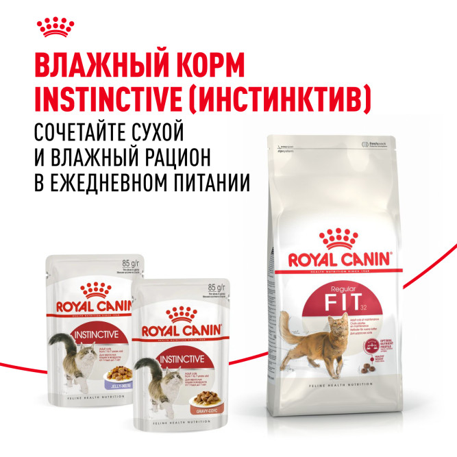 Royal Canin Fit 32 сухой корм для кошек бывающих на улице - 4кг