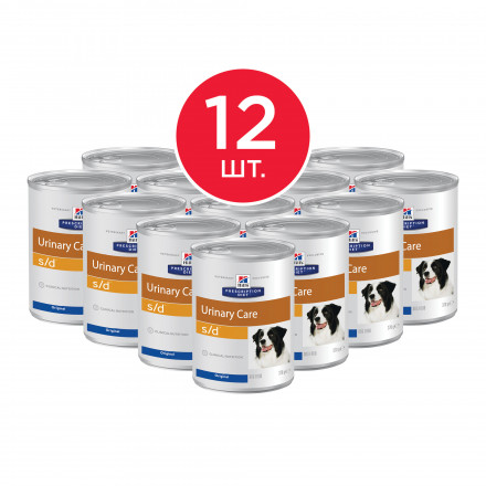 Hills Prescription Diet s/d Urinary Care влажный диетический корм для собак для поддержания здоровья мочевыводящих путей - 370 г (12 шт)