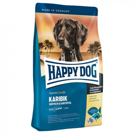 Happy Dog Supreme Sensible Karibik сухой корм для взрослых собак при аллергии с морской рыбой - 1 кг