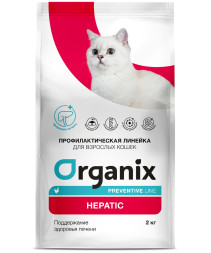 Organix Hepatic сухой диетический корм для взрослых кошек при заболеваниях печени, с курицей - 2 кг