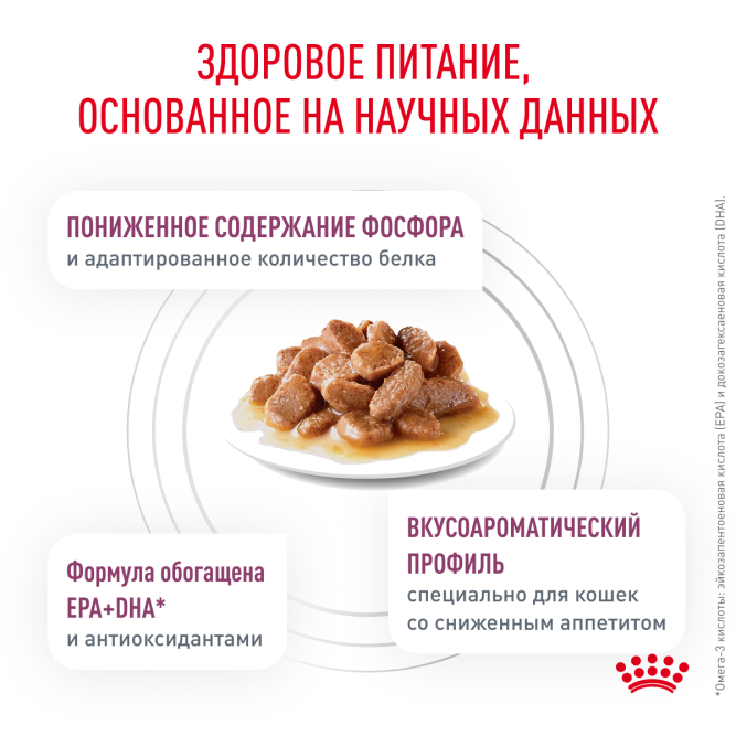 Royal Canin Renal With Fish влажный корм для взрослых кошек для поддержания функции почек с рыбой в соусе, в паучах - 85 г х 28 шт