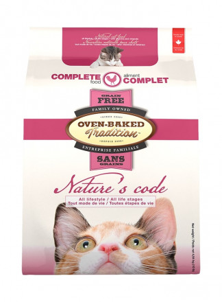Oven Baked Tradition Nature&#039;s Code Adult сухой беззерновой корм для котят и взрослых кошек с курицей - 1,13 кг