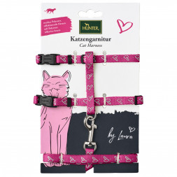 Hunter шлейка для кошек и собак by Laura нейлон розовая