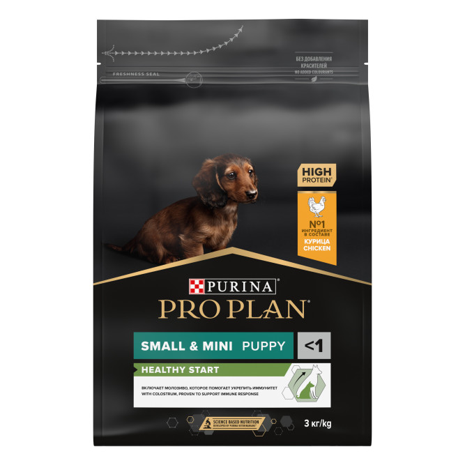 Pro Plan Healthy Start сухой корм для щенков мелких и карликовых пород, с курицей - 3 кг