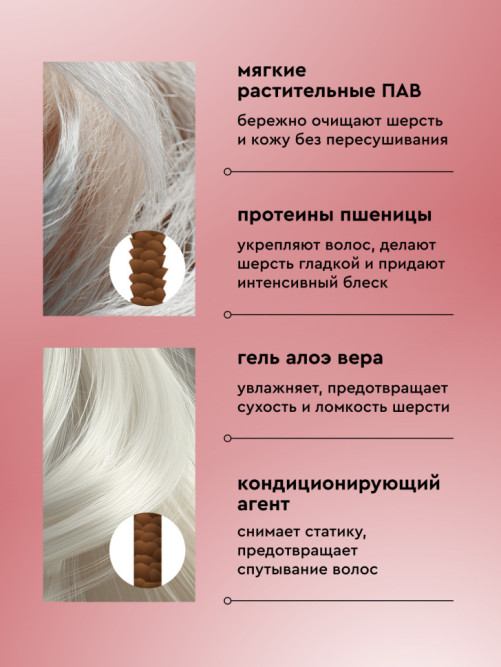 Pamilee шампунь-кондиционер для собак для длинной шерсти - 444 мл