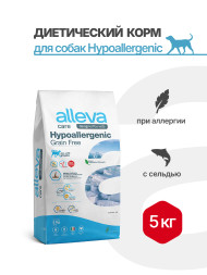 Alleva Care Dog Hypoallergenic Grain Free сухой беззерновой корм для взрослых собак при аллергии - 5 кг