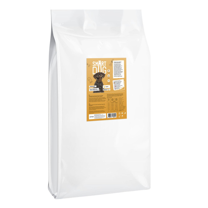 Smart Dog сухой корм для взрослых собак крупных пород с курицей - 12 кг
