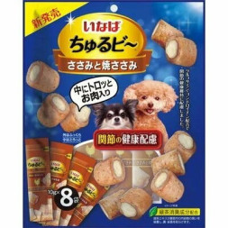 Inaba Churu Bee лакомство для собак трубочки для здоровья суставов с куриным филе - 10 г х 8 шт