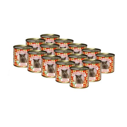 Ем без проблем влажный корм для кошек с индейкой и печенью, в консервах - 250 г х 15 шт
