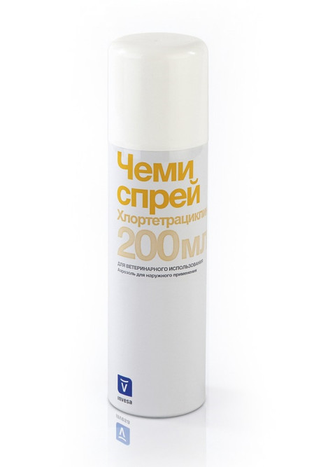Чеми-спрей антибактериальный препарат для обработки ран и швов у животных - 200 мл