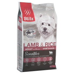 Blitz Sensitive Adult Small Breeds Lamb &amp; Rice сухой корм для взрослых собак мелких пород, с ягненком и рисом - 2 кг