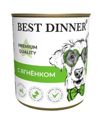 Best Dinner Premium консервы для щенков с ягненком - 340 г х 6 шт