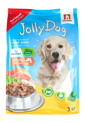 Зоогурман Jolly Dog сухой корм для взрослых собак, с лососем и рисом - 3 кг