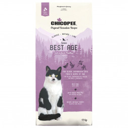 Chicopee CNL Cat Senior Best Age сухой корм для пожилых кошек с птицей - 15 кг