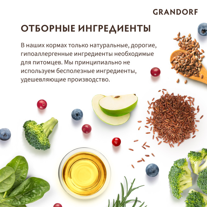 Grandorf сухой корм для взрослых собак крупных пород с индейкой - 10 кг