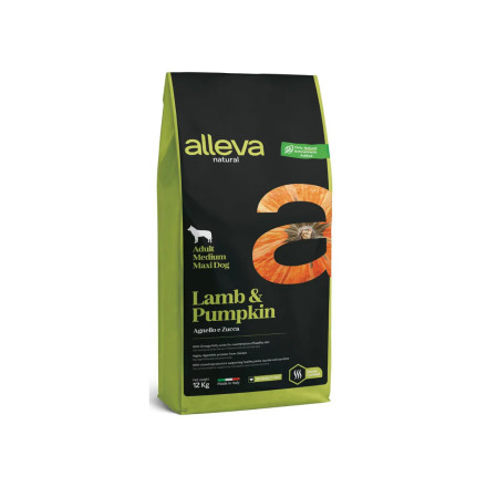 Alleva Natural Adult Lamb And Pumpkin Mini сухой корм для взрослых собак меликх пород с ягненком и тыквой - 12 кг