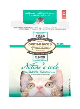 Oven Baked Tradition Nature&#039;s Code Adult Cat Sterilized сухой беззерновой корм для стерилизованных кошек с курицей - 4,54 кг