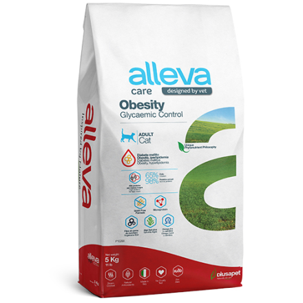 Alleva Care Cat Adult Obesity Glycaemic Control сухой диетический корм для взрослых кошек контроль потребления глюкозы - 5 кг