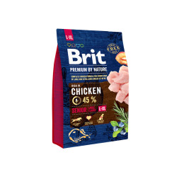 Brit Premium by Nature Senior L+XL сухой корм для пожилых собак крупных пород с курицей - 3 кг