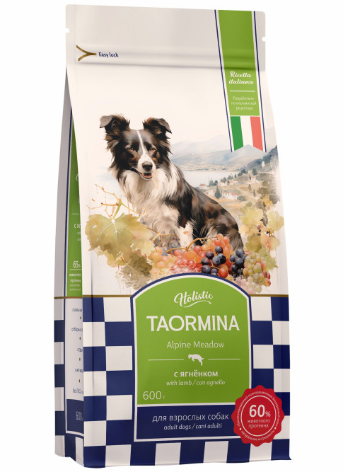 Taormina Alpine Meadow сухой корм для взрослых собак с ягненком - 600 г