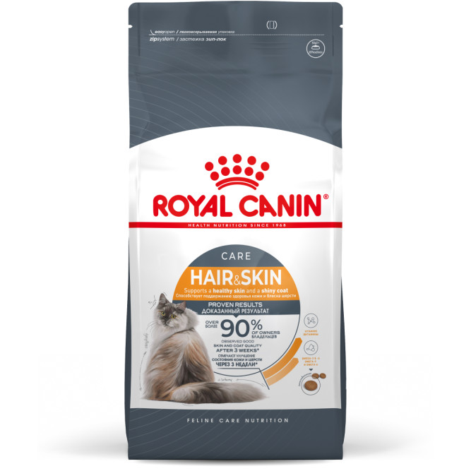 Royal Canin Hair &amp; Skin Care сухой корм для взрослых кошек с проблемной шерстью и чувствительной кожей - 400 г
