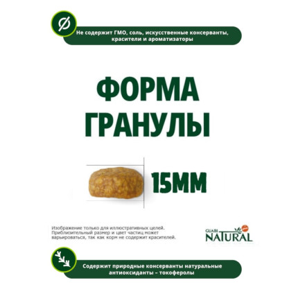 Guabi Natural Dog Grain Free сухой корм беззерновой для взрослых собак средних пород цыпленок и чечевица - 2,5 кг