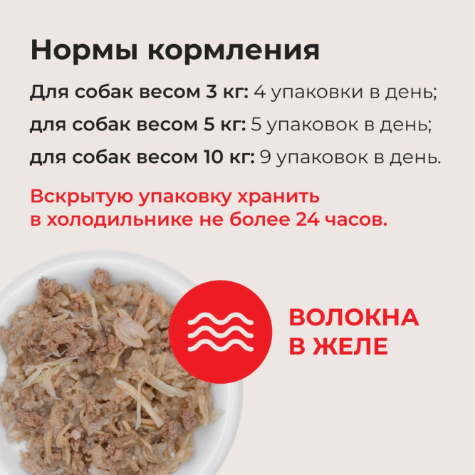 Inaba Teishibo влажный дополнительный корм для взрослых собак всех пород, куриное филе с куриной печенью в желе, в паучах - 80 г х 12 шт