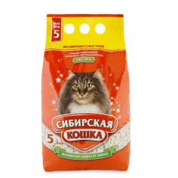 Сибирская Кошка &quot;Экстра&quot; впитывающий наполнитель для длинношерстных кошек - 7 л (3 кг)