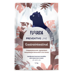 Florida Preventive Line Gastrointestinal сухой диетический корм для взрослых кошек при заболеваниях ЖКТ - 1,5 кг