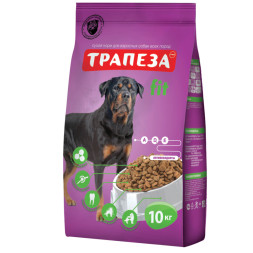 Трапеза Fit сухой корм для взрослых собак с регулярными физическими нагрузками со свининой, говядиной и курицей - 10 кг