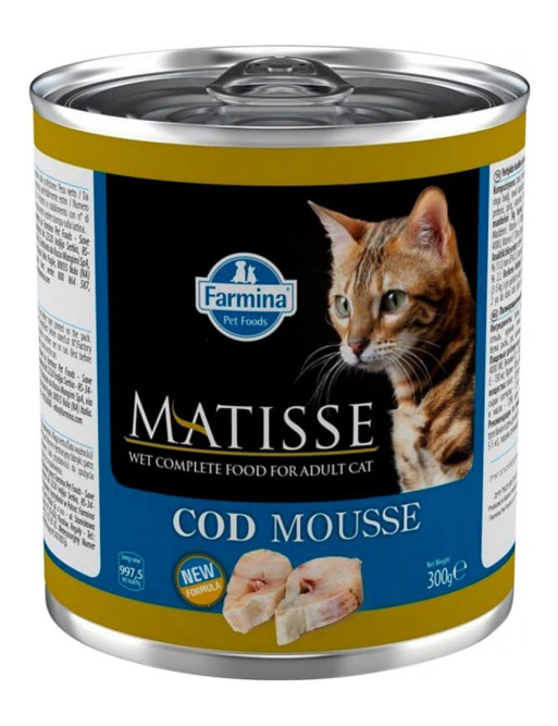 Farmina Matisse Codfish Mousse влажный корм для взрослых кошек мусс с треской - 300 г (6 шт в уп)