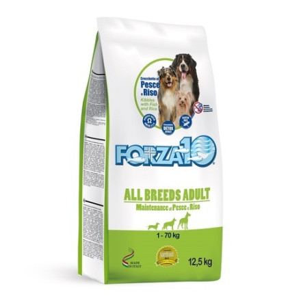 Forza10 Maintenance Pesce E Riso 25/13 сухой корм для взрослых собак всех пород, с морской рыбой и рисом - 12,5 кг