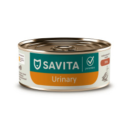 Savita Preventive Urinary влажный корм для взрослых кошек для профилактики мочекаменной болезни с уткой, в консервах - 100 г х 12 шт