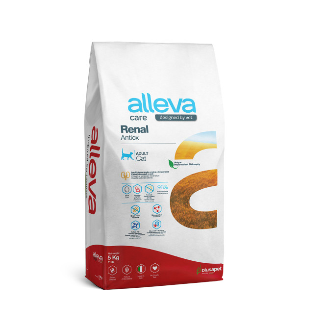 Alleva Care Cat Adult Renal Antiox сухой диетический корм для взрослых кошек при почечной недостаточности - 5 кг