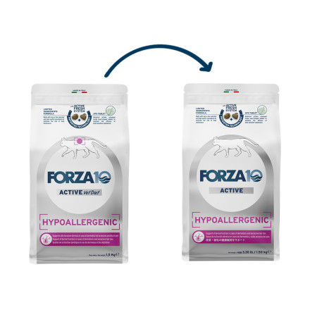 Forza10 Active Cat Hypoallergenic сухой корм для взрослых кошек с проблемами пищевой непереносимости и аллергии с рыбой - 1,5 кг