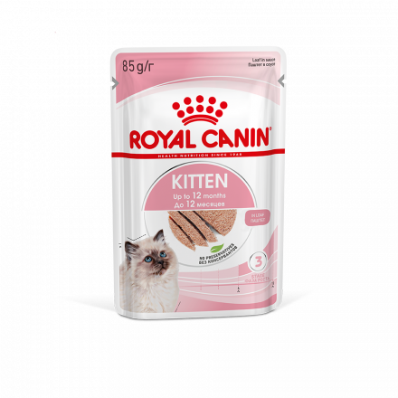 Royal Canin Kitten паучи для котят до 12 месяцев паштет - 85 г х 12 шт