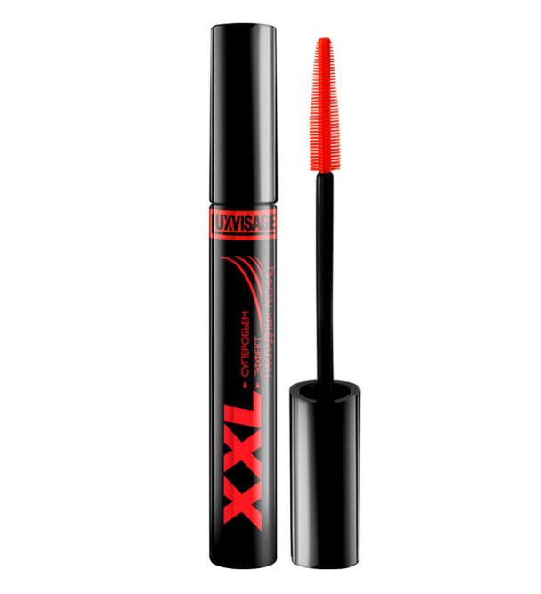 LUXVISAGE тушь для ресниц XXL Суперобъем - эффект накладных ресниц, тон черный