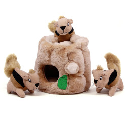 OutwardHound игрушка-головоломка для собак Hide-A-Squirrel (спрячь белку), малая, 12 см