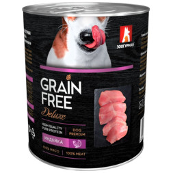 Зоогурман Grain Free Deluxe влажный корм для взрослых собак всех пород, с индейкой - 350 г x 20 шт