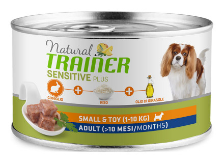Trainer Natural Sensitive Plus Mini Adult влажный корм для взрослых собак мелких пород с кроликом и рисом - 150 г (12 шт в уп)