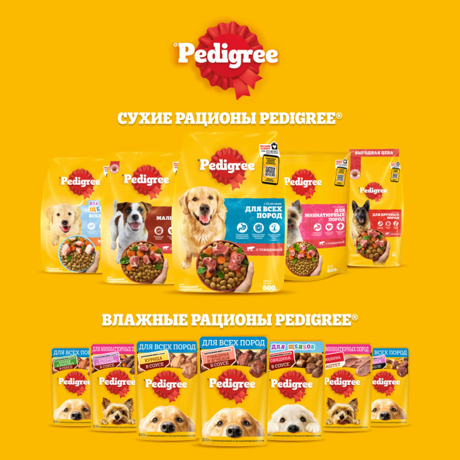Pedigree сухой корм для взрослых собак мелких пород с говядиной - 2,2 кг